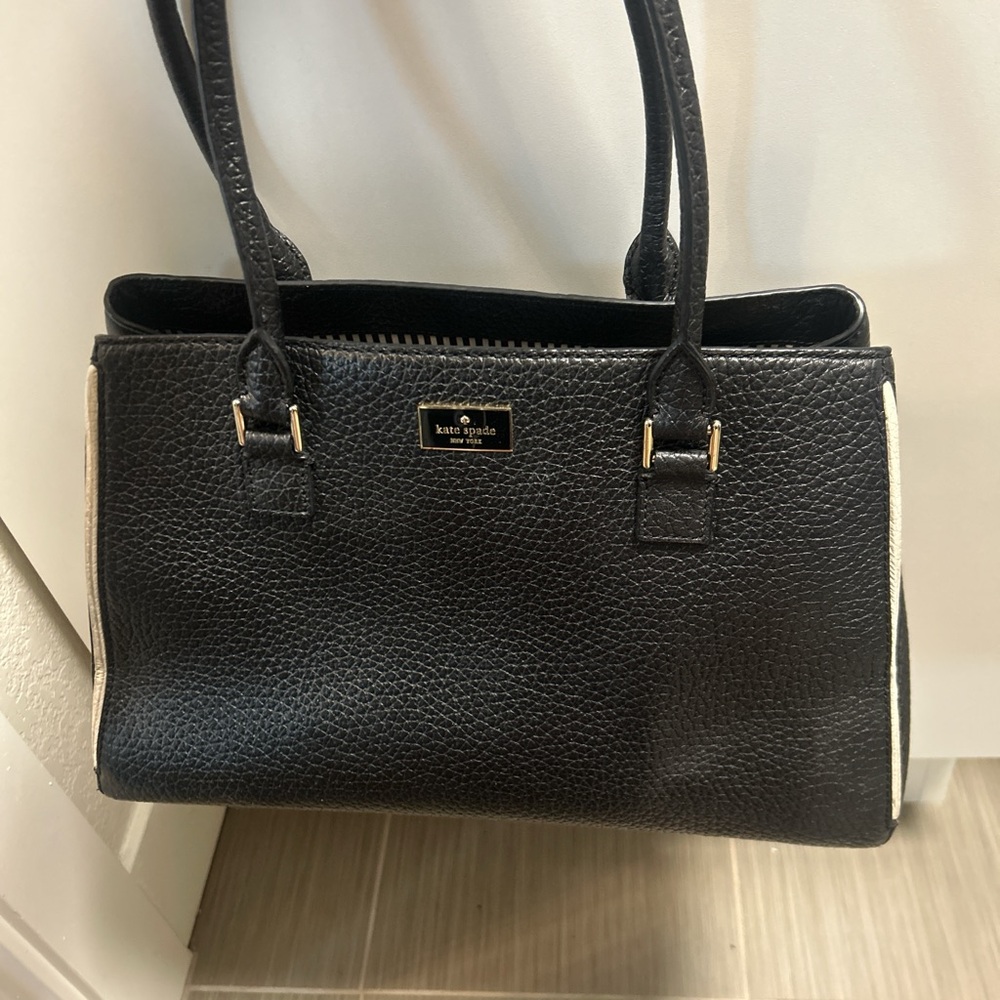 Kate Spade Black and Cream Satchel